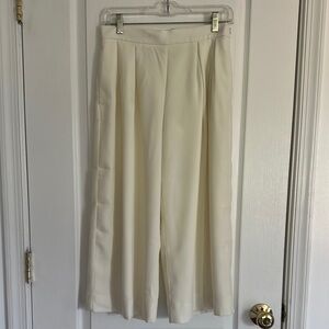 NWT Banana Republic Elegant Cream Wide-Leg Pants size 2P